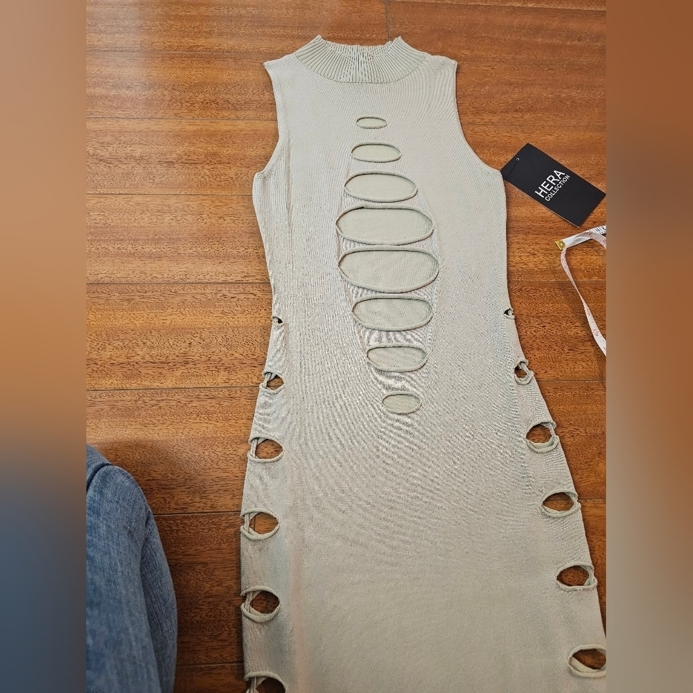Women's Sexy Cut Out Sleeveless Maxi Dress Bodycon Party Club Long Dress Size S - Picture 11 of 13